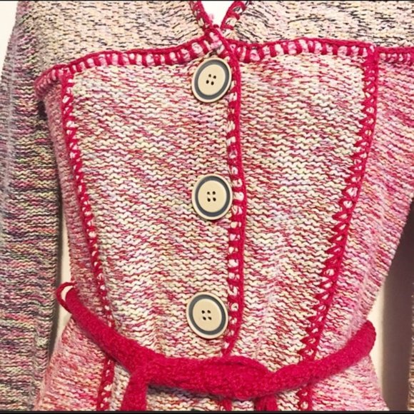 Anthropologie Sparrow Train of Thoughts belted cardigan sweater - Picture 3 of 8